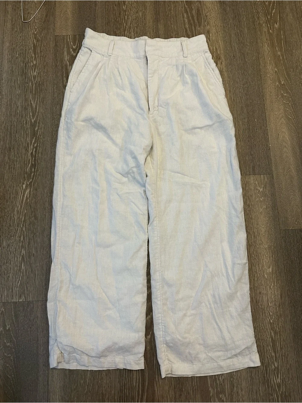 A&F Wide Leg Tailored Linen Pants